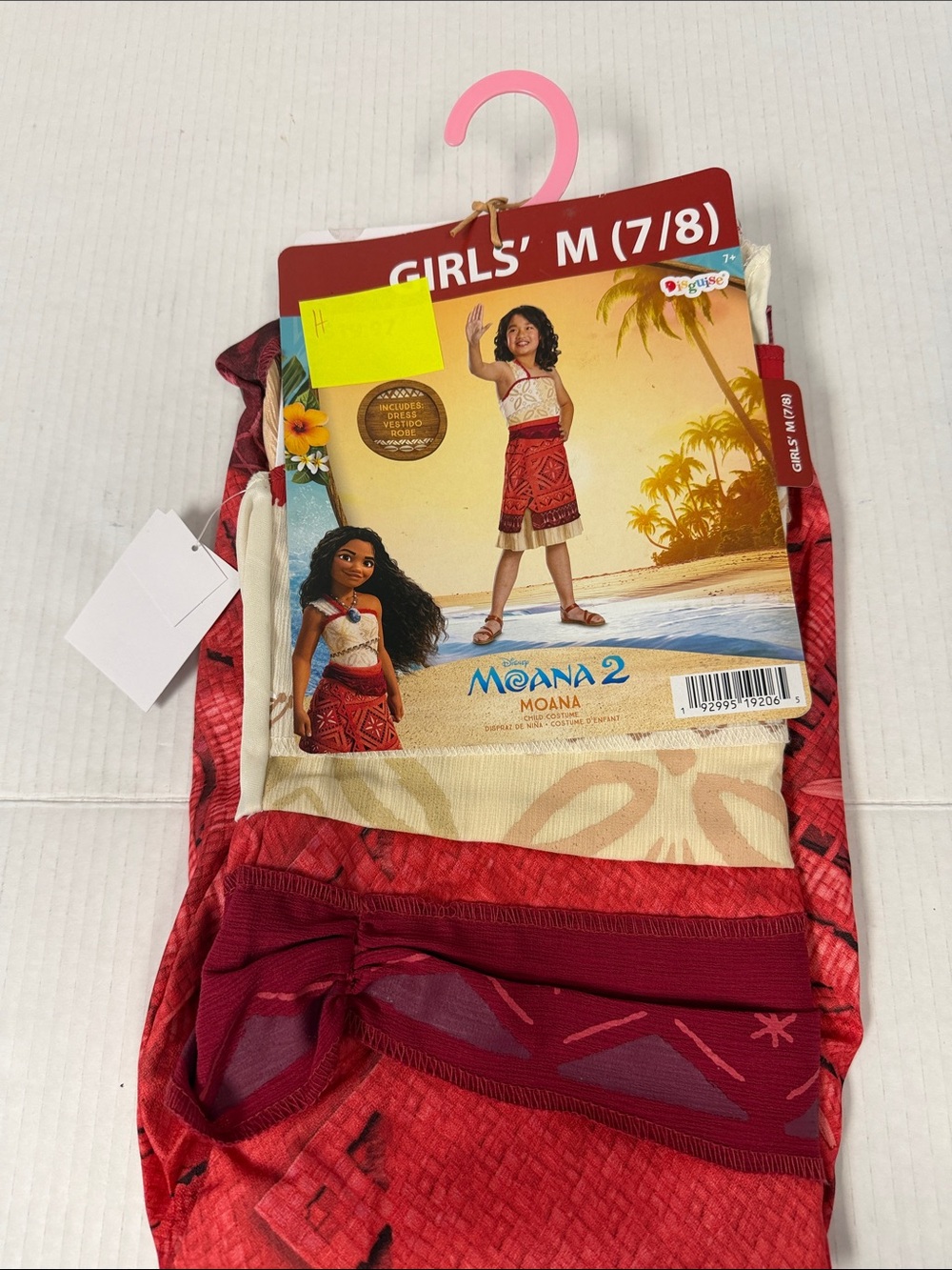Disguise Girls' Red and Cream Moana 2 Costume Skirt